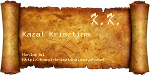Kazal Krisztina névjegykártya